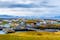 Photo of aerial view of Stykkishólmur village in northwestern Iceland.