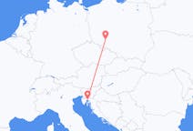 Flights from Rijeka in Croatia to Wrocław in Poland