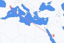 Flyrejser fra Ta if, Saudi-Arabien til Perpignan, Frankrig