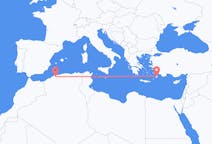 Vluchten van Chlef, Algerije naar Rhodos, Griekenland
