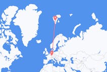 Flights from Karlsruhe to Svalbard