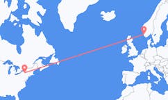 Flyreiser fra Ithaca, USA til Stavanger, Norge
