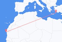 Flyreiser fra Nouâdhibou, Mauritania til Rhodes, Hellas