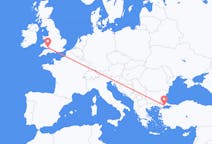 Flyreiser fra Tekirdağ, Tyrkia til Cardiff, Wales