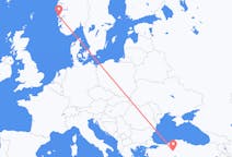 Flyreiser fra Ankara, Tyrkia til Bergen, Norge