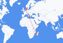 Flyreiser fra Toliara, Madagaskar til Dortmund, Tyskland