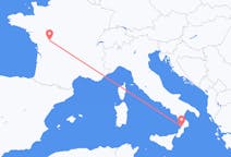 Flyrejser fra Poitiers, Frankrig til Lamezia Terme, Italien