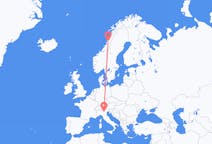 Flights from Mosjøen, Norway to Verona, Italy