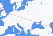 Vluchten van Machatsjkala, Rusland naar Manchester, Engeland