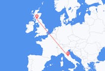 Flüge von Glasgow, Schottland nach Perugia, Italien