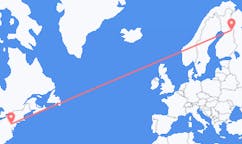 Flyrejser fra Lancaster, USA til Kuusamo, Finland