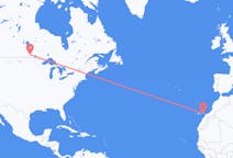 Vluchten van Winnipeg naar Ajuy
