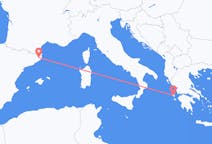 出发地 希腊从 凯法利尼亚岛目的地 西班牙赫罗纳的航班