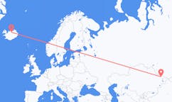 出发地 哈萨克斯坦厄斯克门目的地 冰岛阿克雷里的航班