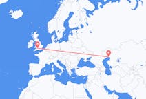 Flyreiser fra Atyrau, Kasakhstan til Bristol, England
