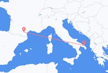 Flyg från Brindisi, Italien till Carcassonne, Frankrike