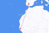 Flyreiser fra Bissau, Guinea-Bissau til Sevilla, Spania