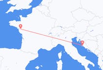 Flyg från Zadar, Kroatien till Nantes, Frankrike