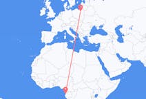 Flyrejser fra Libreville, Gabon til Szczytno, Polen