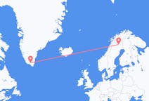 Flights from Narsarsuaq to Gällivare