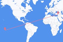 Flüge von Raiatea, Französisch-Polynesien nach Kahramanmaraş, die Türkei