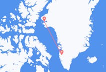 Vluchten van Qaanaaq, Groenland naar Kangerlussuaq, Groenland