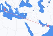Flyrejser fra Muscat, Oman til Trapani, Italien