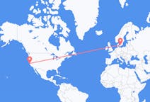 Voli da San Francisco, Stati Uniti a Ängelholm, Svezia