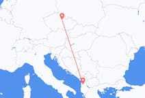 Flug frá Pardubice, Tékklandi til Tirana, Albaníu