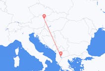 Flyg från Ohrid, Nordmakedonien till Wien, Österrike