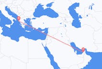 Vluchten van Dubai, Verenigde Arabische Emiraten naar Korfoe, Griekenland