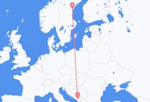 Flyrejser fra Sundsvall, Sverige til Podgorica, Montenegro