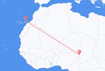 Flyreiser fra N Djamena, til Lanzarote