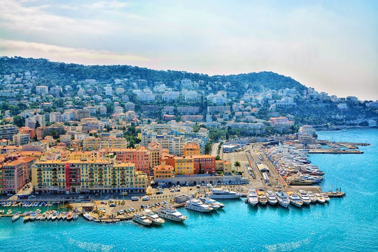 Photo of panoramic aerial view city of Nice, France.