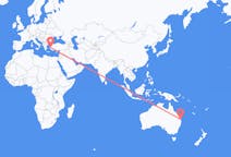 Flyreiser fra Sunshine Coast Region, Australia til Izmir, Tyrkia