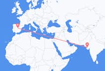 印度出发地 坎德拉飞往印度目的地 马德里的航班