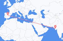 Vluchten van Kandla, India naar Madrid, Spanje