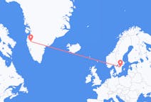 Vluchten van Kangerlussuaq, Groenland naar Linköping, Zweden
