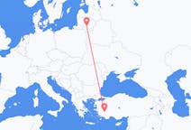 Flyrejser fra Denizli til Kaunas