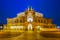 photo of view of DRESDEN, GERMANY - June 15, 2019: The famous opera house Semperoper in Dresden after a concert after sunset,Saxony  germany.
