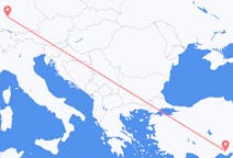 出发地 德国出发地 斯图加特目的地 土耳其阿达纳的航班