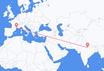 出发地 印度坎普尔目的地 法国蒙彼利埃的航班