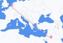 出发地 沙特阿拉伯出发地 阿尔焦夫地区目的地 比利时布鲁塞尔的航班