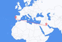 Flyreiser fra Qaisumah, til Lisboa