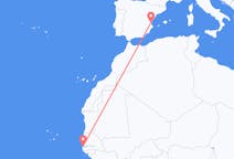 Flights from Banjul to Valencia