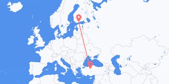 เที่ยวบินจาก ฟินแลนด์ไปยัง ตุรกี