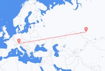 Flyreiser fra Novosibirsk, Russland til Innsbruck, Østerrike