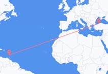 Flyreiser fra Saint Vincent, St. Vincent og Grenadinene til Zonguldak, Tyrkia