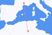 Flyg från Hassi Messaoud, Algeriet till Montpellier, Frankrike