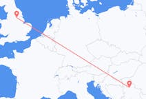 Flyg från Doncaster, England till Belgrad, Serbien